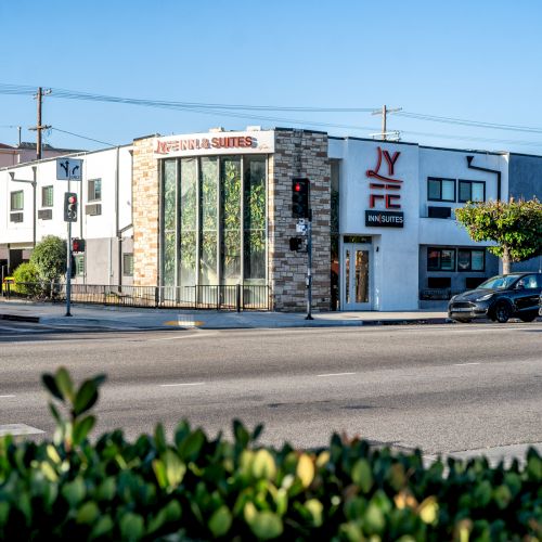 A street view showing a building with 